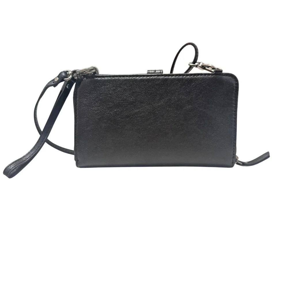 The‎ Sak Iris Smartphone Crossbody Bag Womens Small Black Leather New Wallet